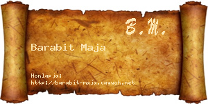 Barabit Maja névjegykártya